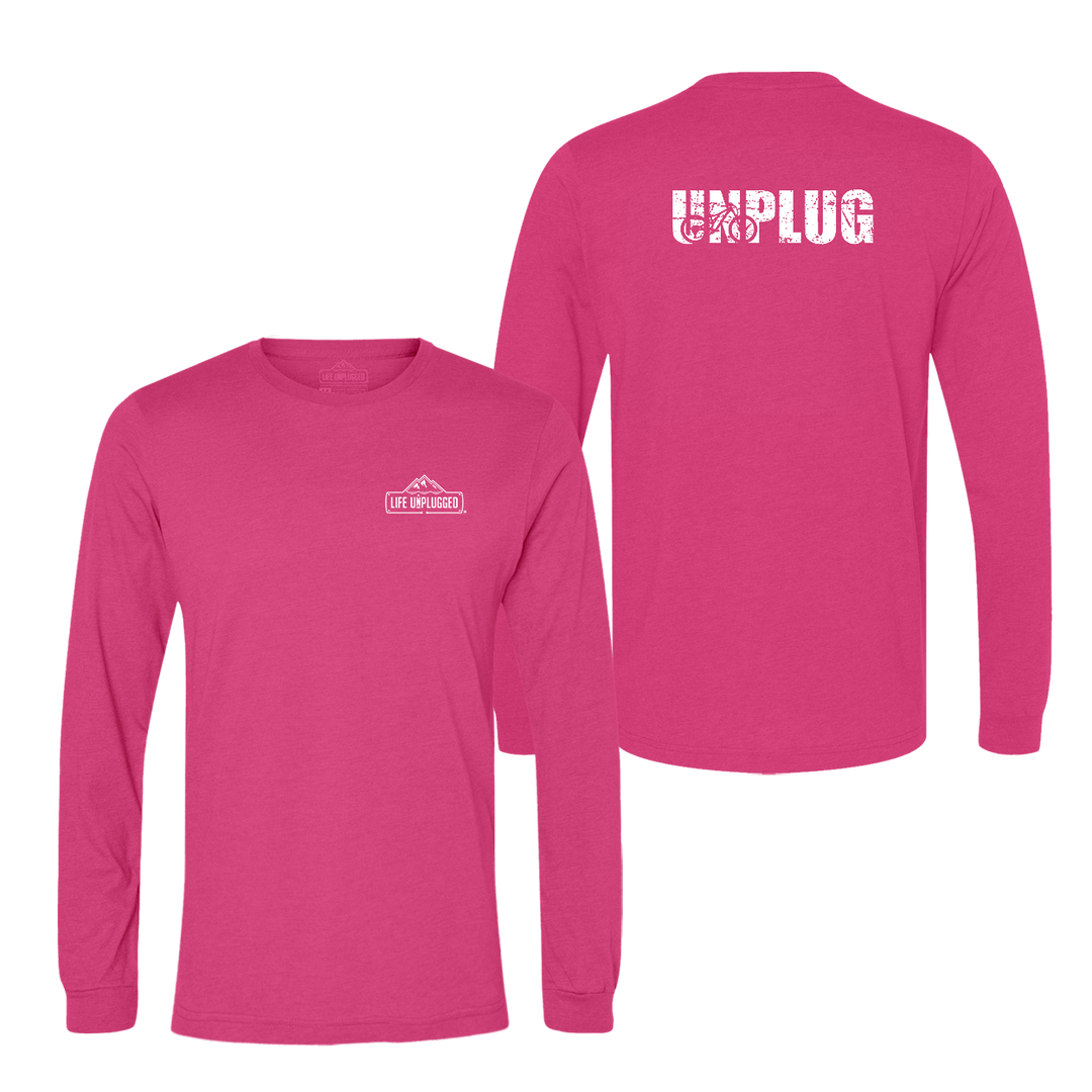 Unplug Mountain Bike Silhouette Long Sleeve T-Shirt