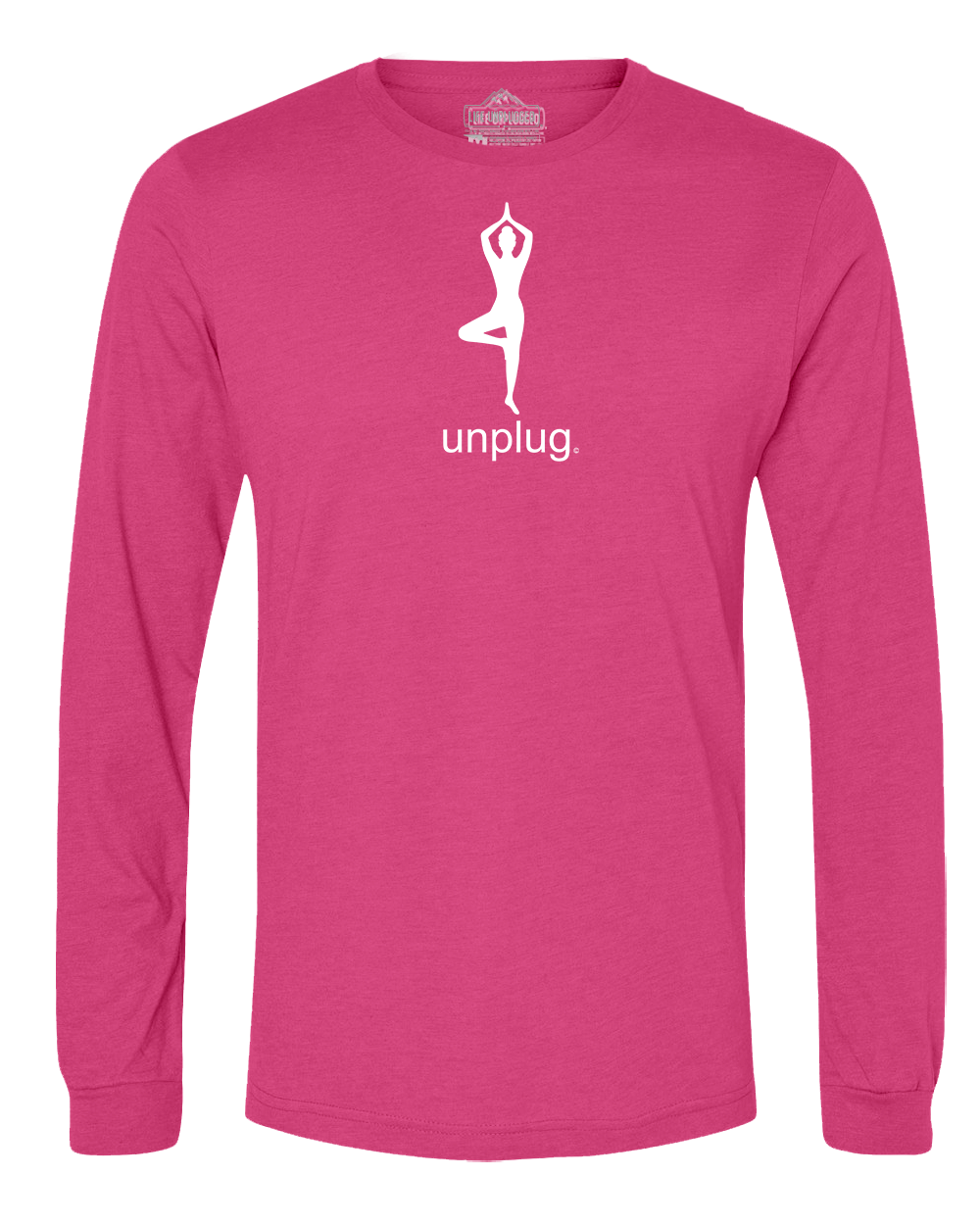 YOGA (UNPLUG) Long Sleeve T-Shirt SMALL - PINK BLOWOUT