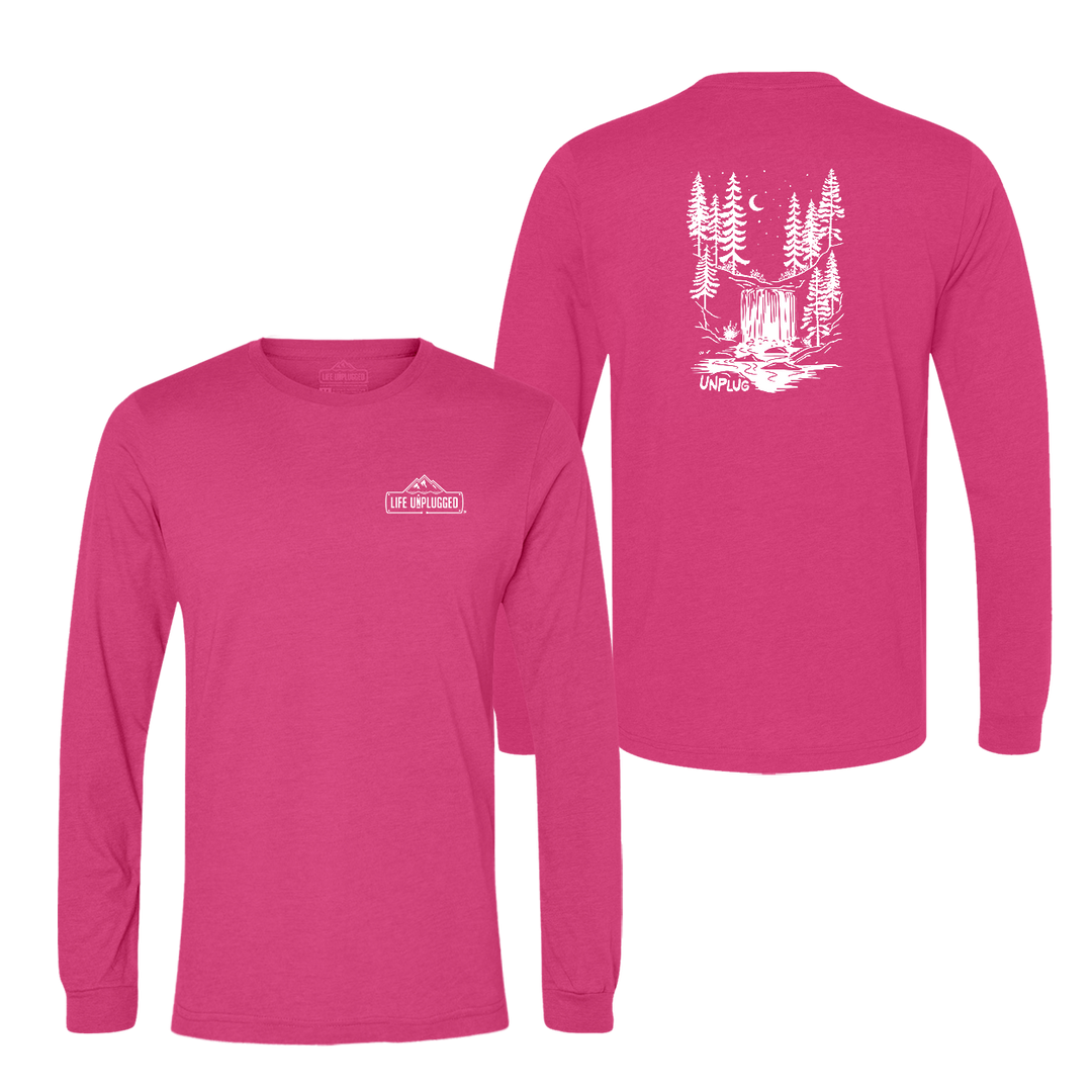 WATERFALL UNDER THE STARS Long Sleeve T-Shirt