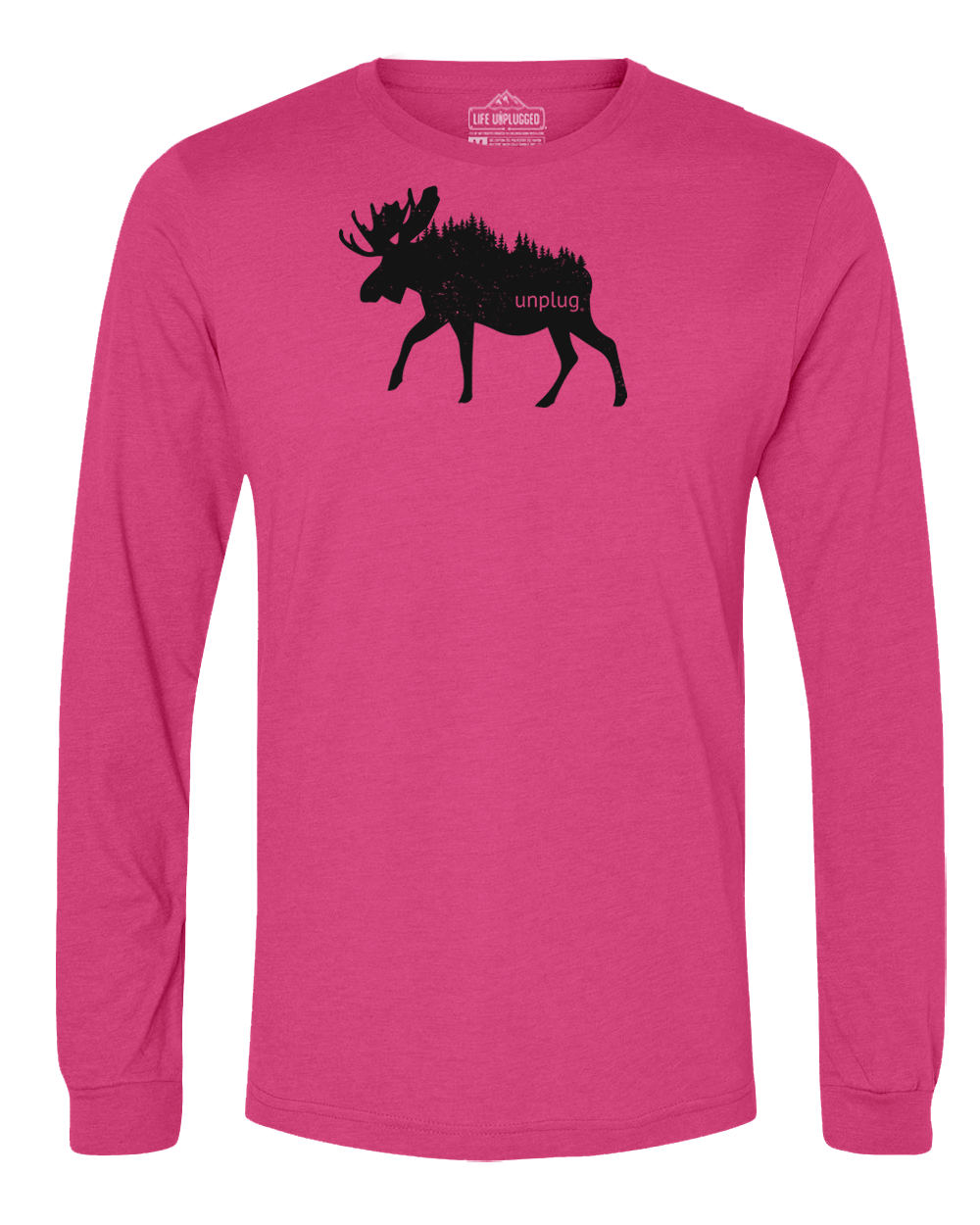 Moose In The Trees Long Sleeve T-Shirt