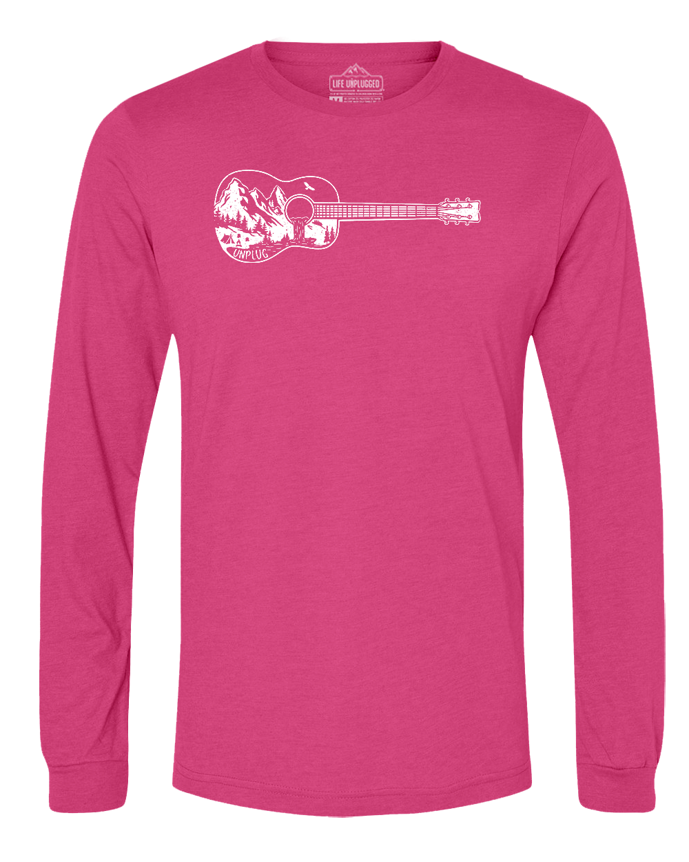 Guitar Mountain Scene Long Sleeve T-Shirt