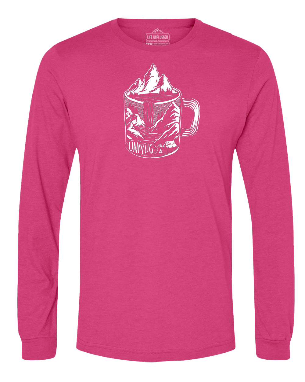 Coffee Mountain Scene Long Sleeve T-Shirt