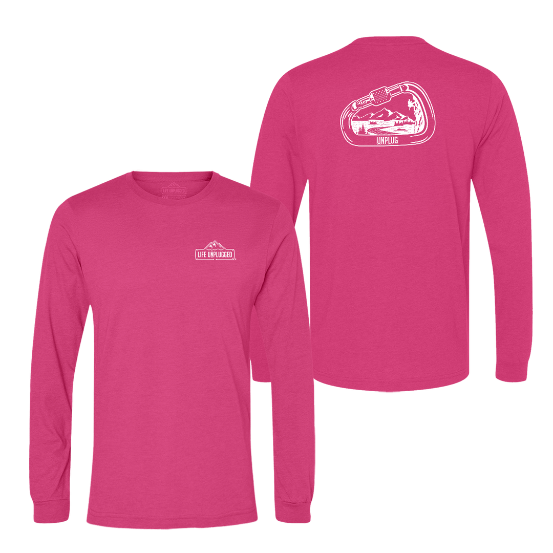 Rock Climbing Mountain Scene Long Sleeve T-Shirt