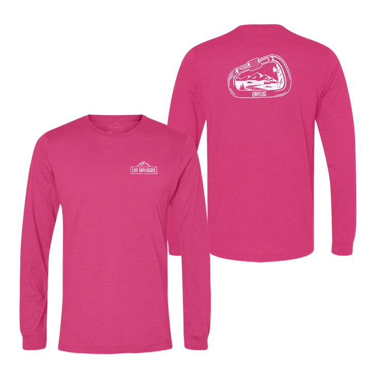Rock Climbing Mountain Scene Long Sleeve T-Shirt