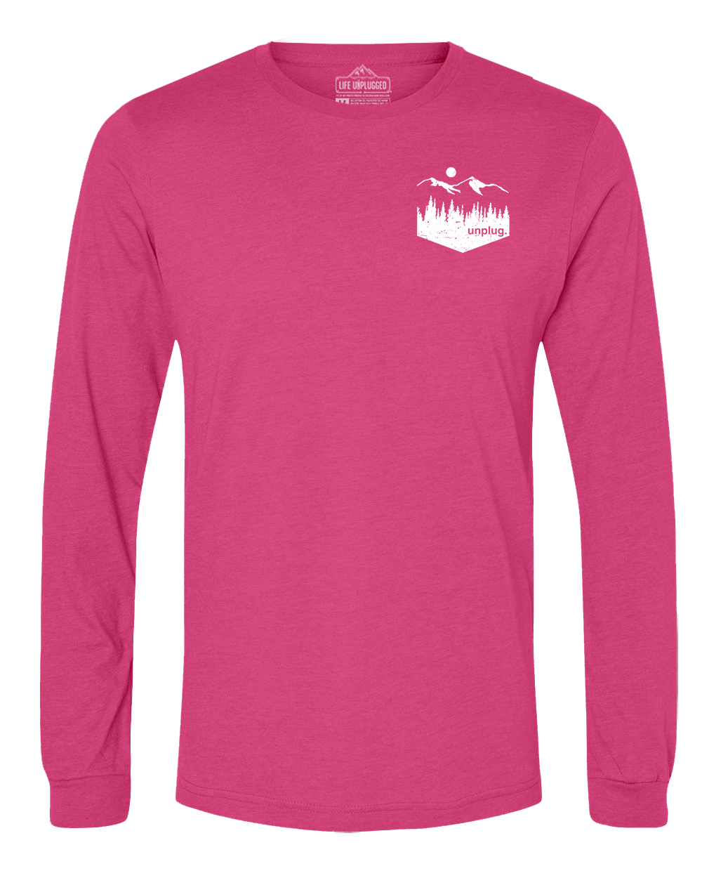 Unplug Mountain Left Chest Pocket Long Sleeve T-Shirt