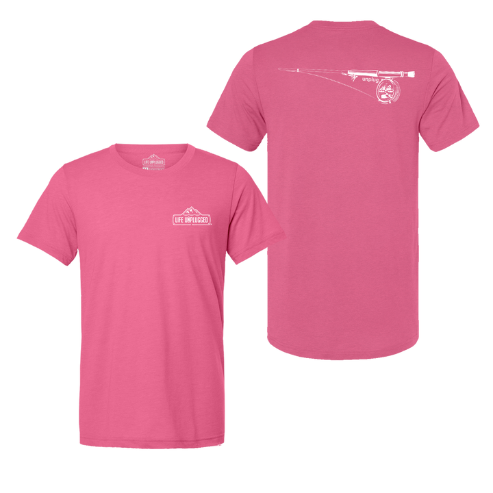 Fly Fishing Mountain Scene Triblend T-Shirt