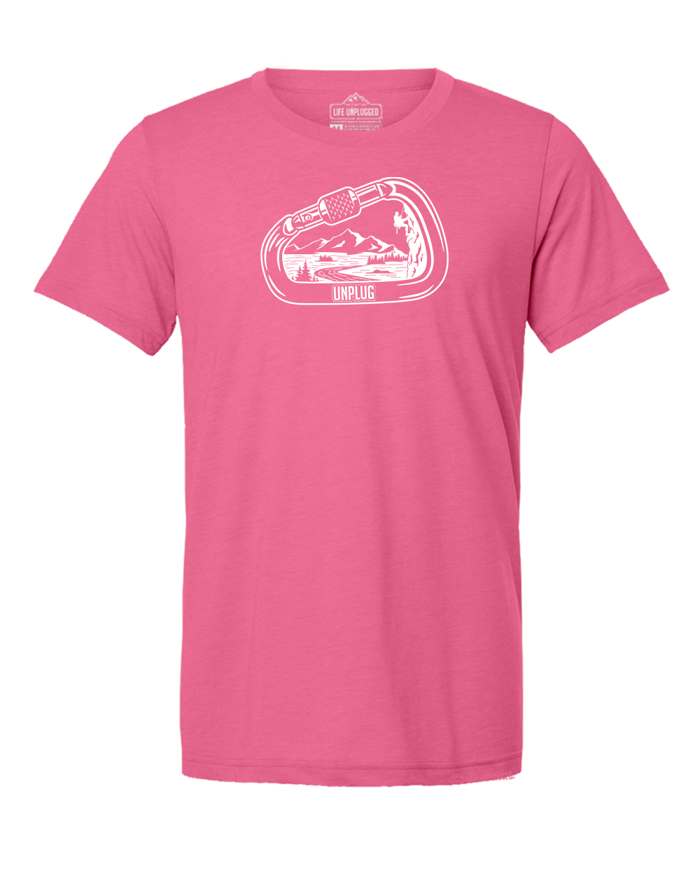 Rock Climbing Mountain Scene Triblend T-Shirt