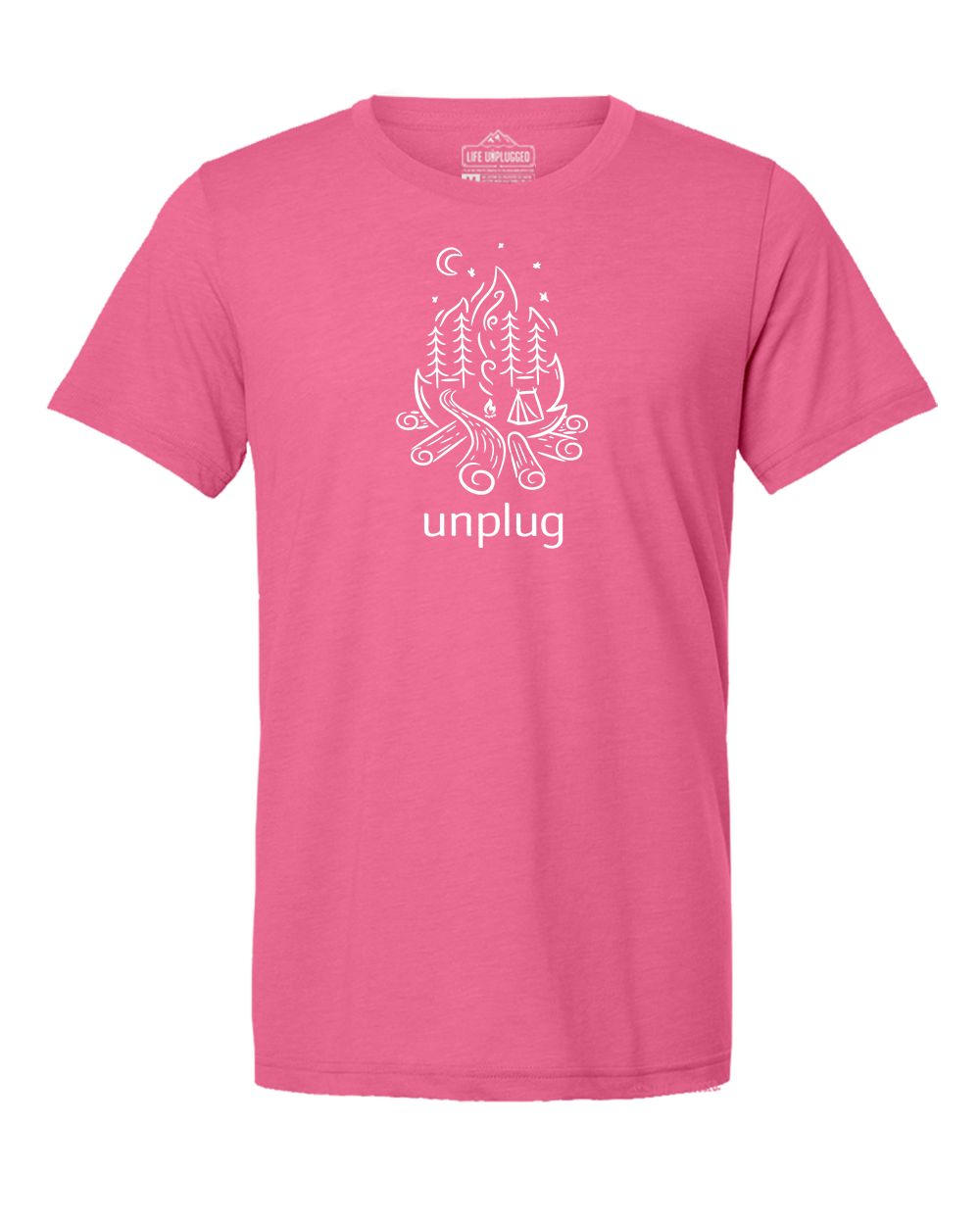 Campfire Camping Scene Triblend T-Shirt