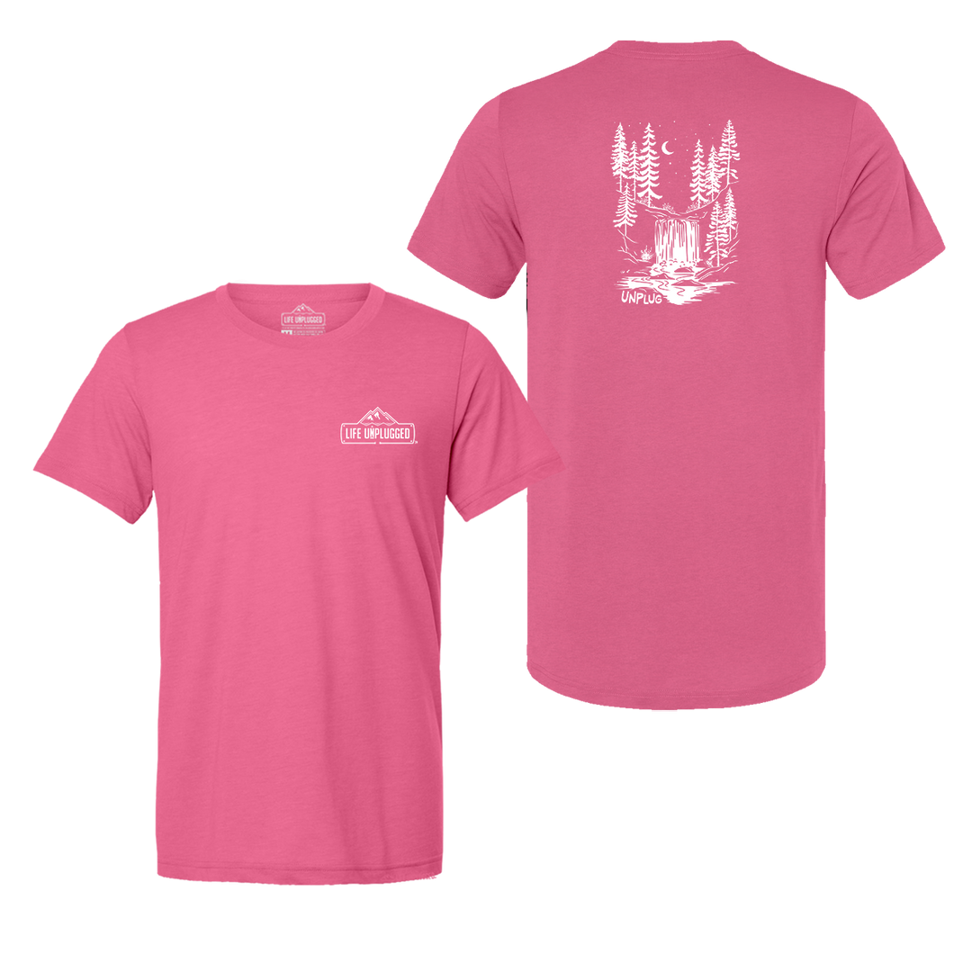 WATERFALL UNDER THE STARS Triblend T-Shirt