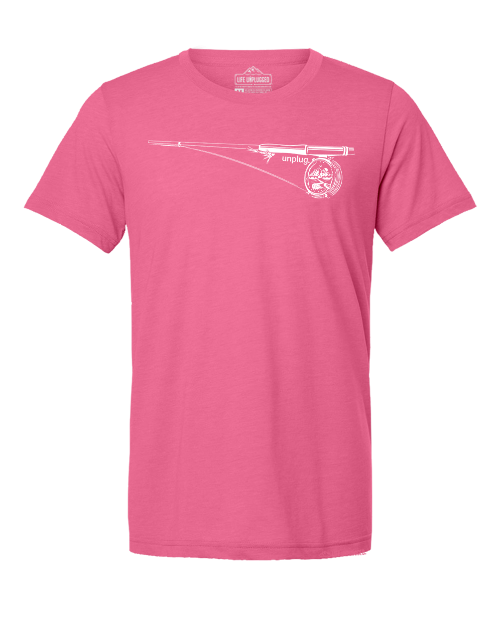 Fly Fishing Mountain Scene Triblend T-Shirt