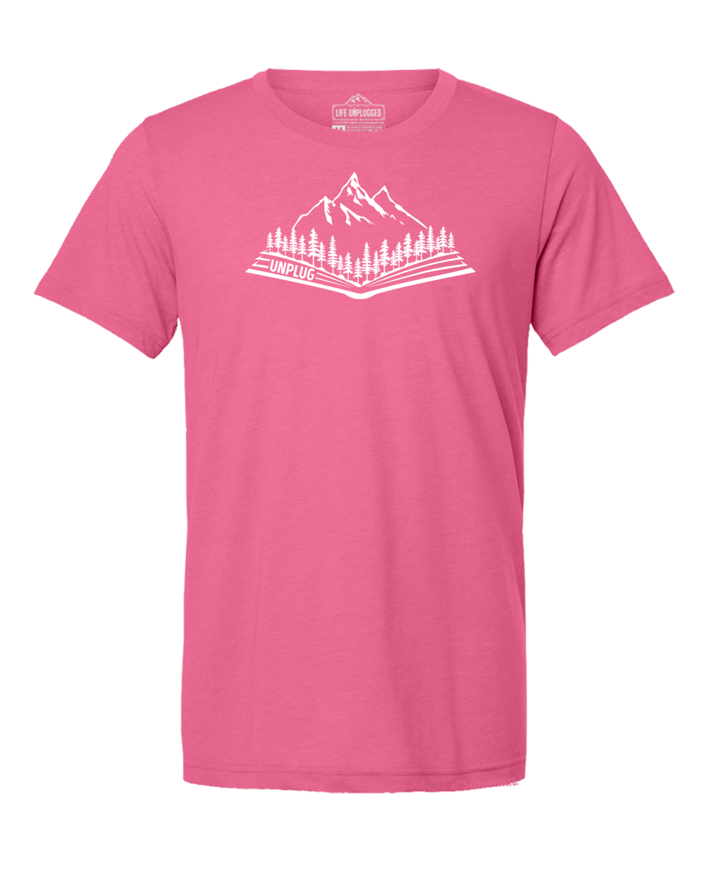 Open Book Mountain Scene Triblend T-Shirt