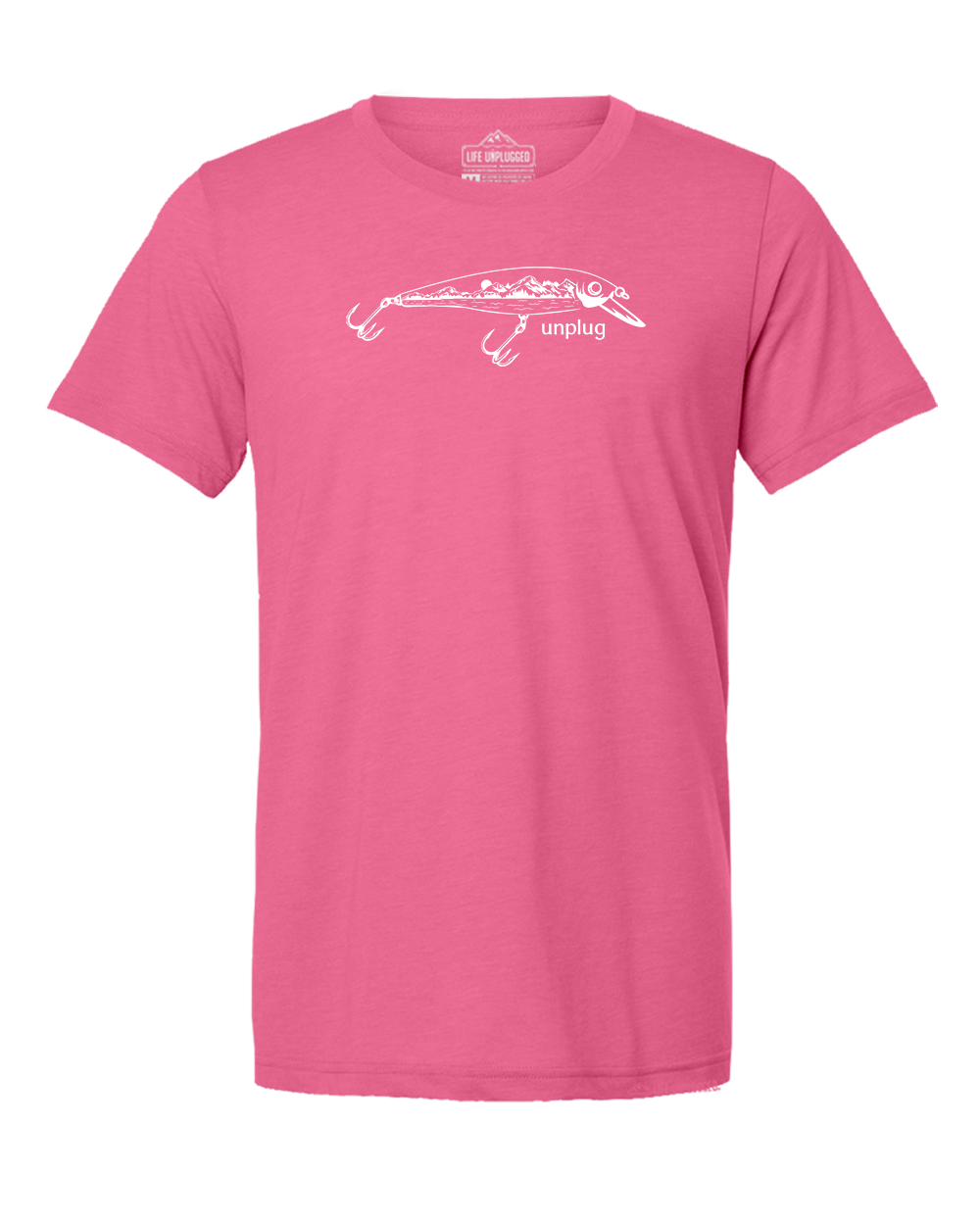 Fishing Lure Mountain Scene Triblend T-Shirt