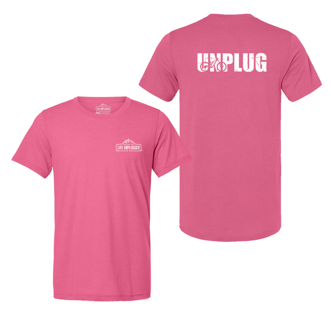 Unplug Mountain Bike Silhouette Triblend T-Shirt