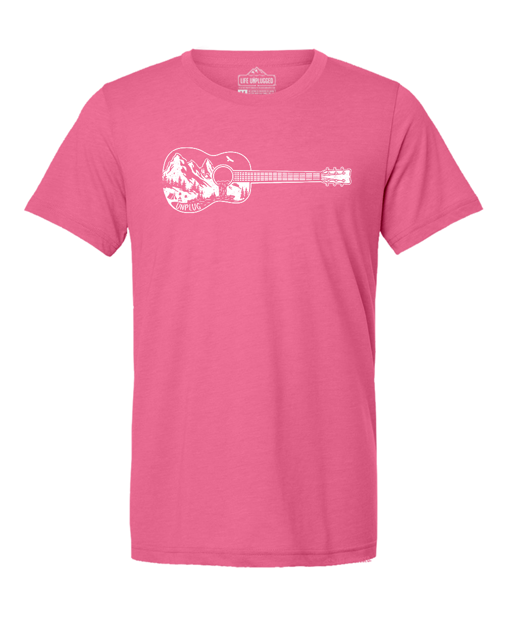 Guitar Mountain Scene Triblend T-Shirt