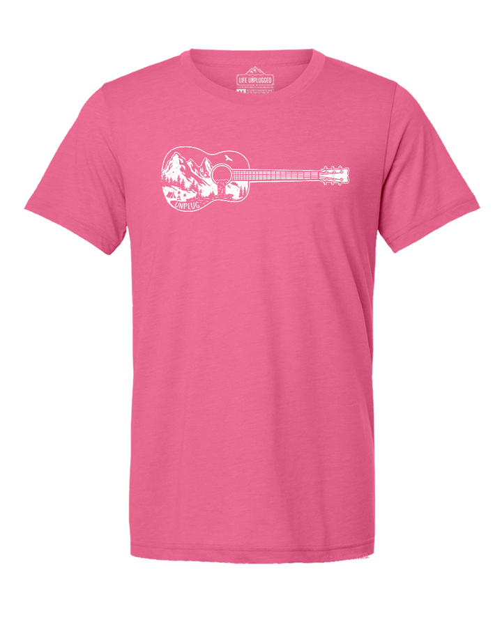 Guitar Mountain Scene Triblend T-Shirt