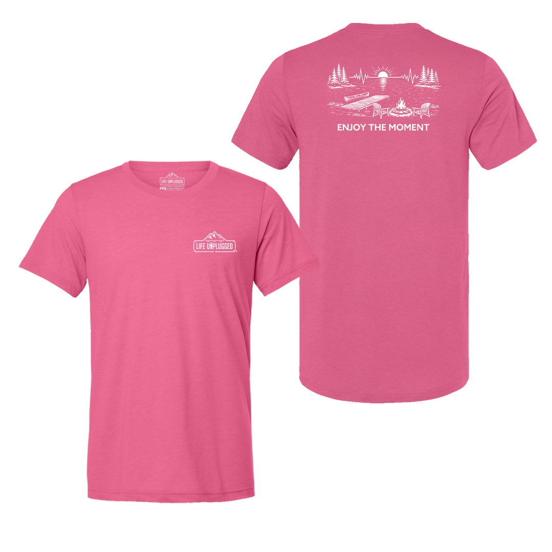 ENJOY THE MOMENT (LAKE SCENE) Triblend T-Shirt