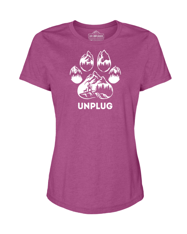 Paw Print Mountain Scene Women's T-Shirt