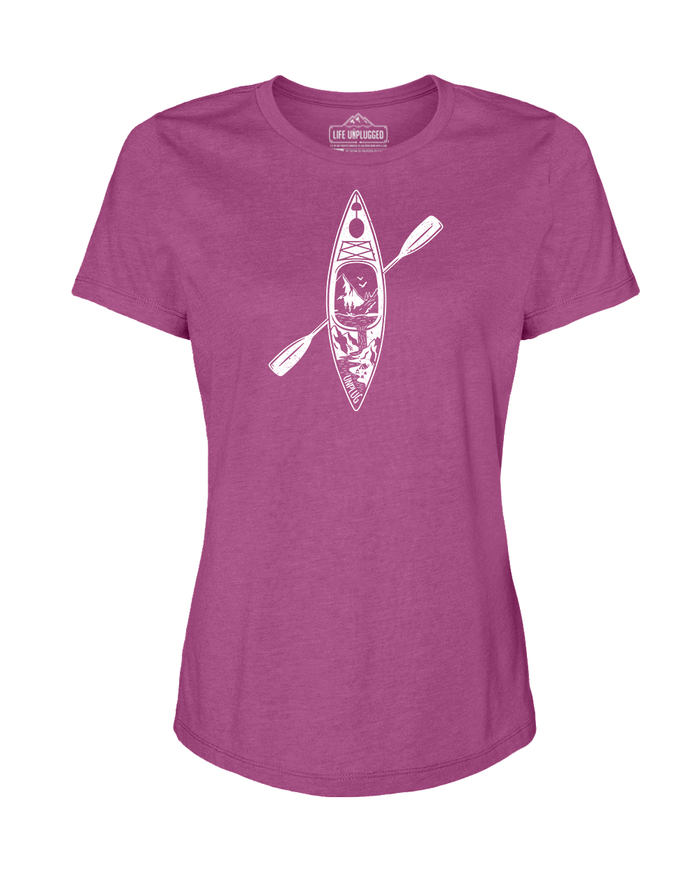 Kayak Mountain Scene Women's T-Shirt