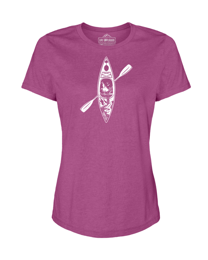 Kayak Mountain Scene Women's T-Shirt