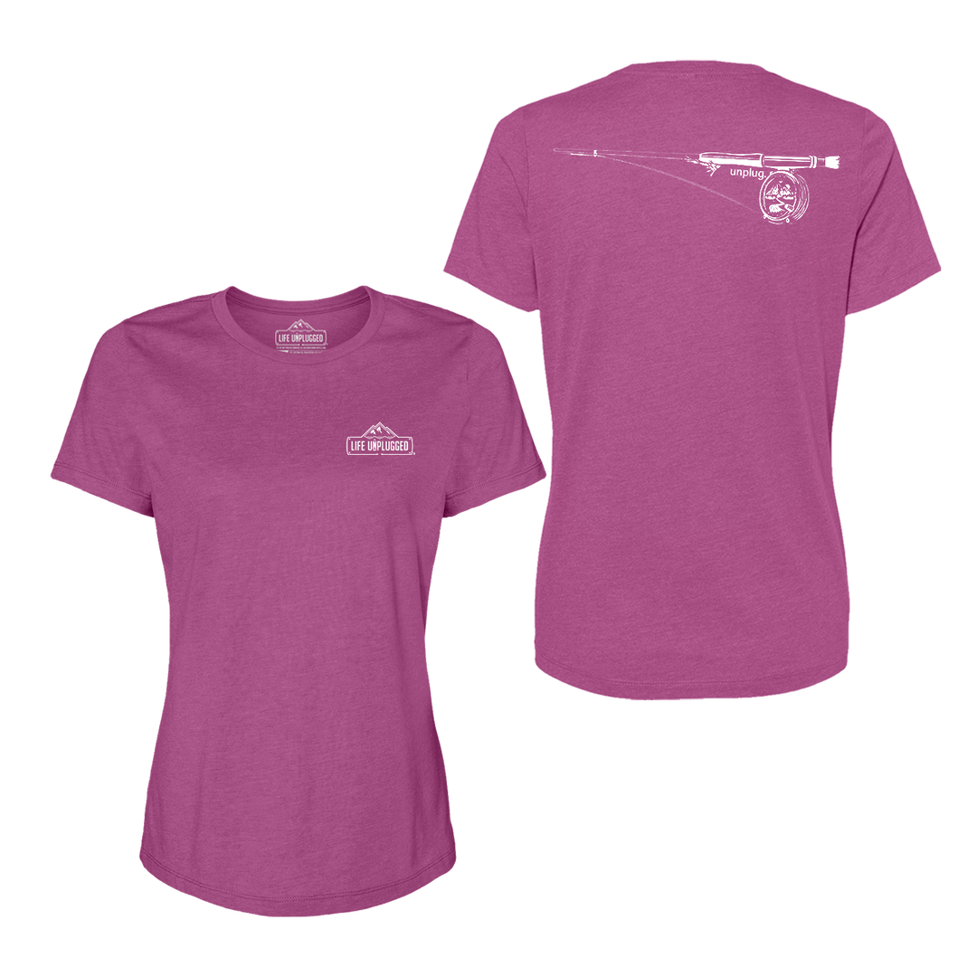 Fly Fishing Mountain Scene Women's T-Shirt