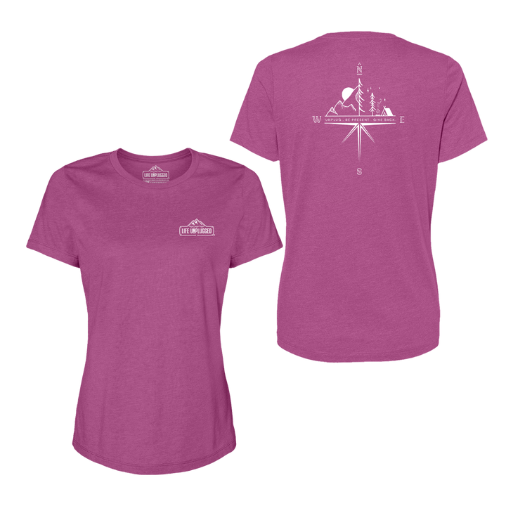 Compass Mountain Scene Women's T-Shirt