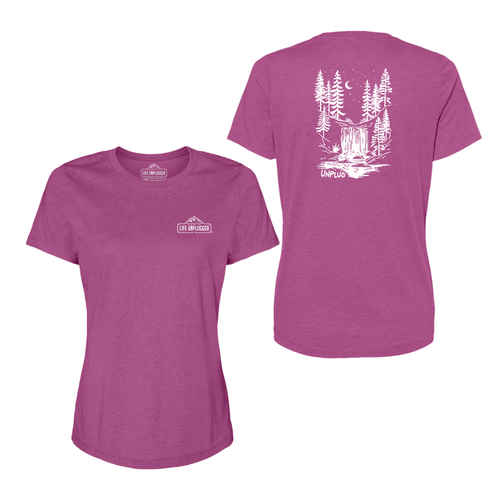 WATERFALL UNDER THE STARS Women's T-Shirt