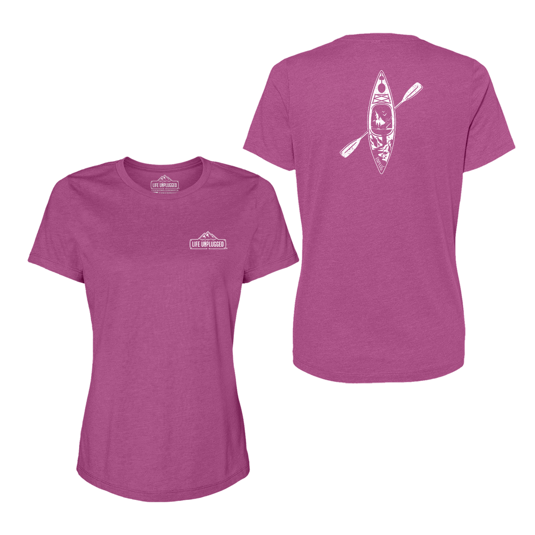 Kayak Mountain Scene Women's T-Shirt