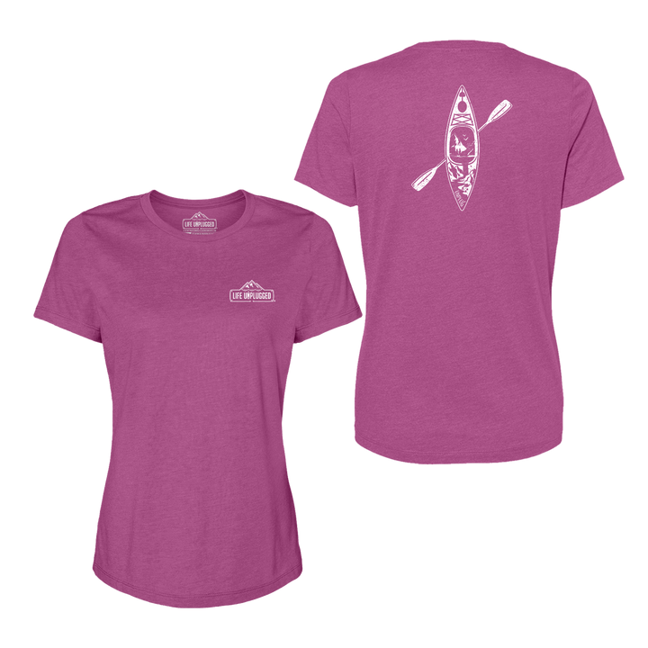 Kayak Mountain Scene Women's T-Shirt