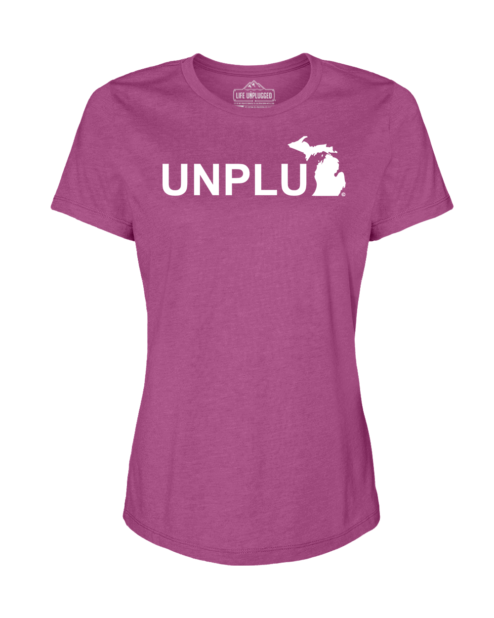 UNPLUG (MI) Women's T-Shirt SMALL - PINK BLOWOUT