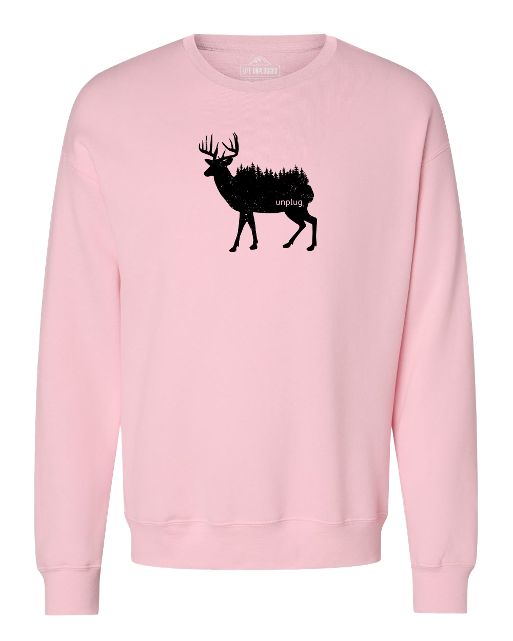 Deer In The Trees Midweight Super Soft Crewneck Sweatshirt