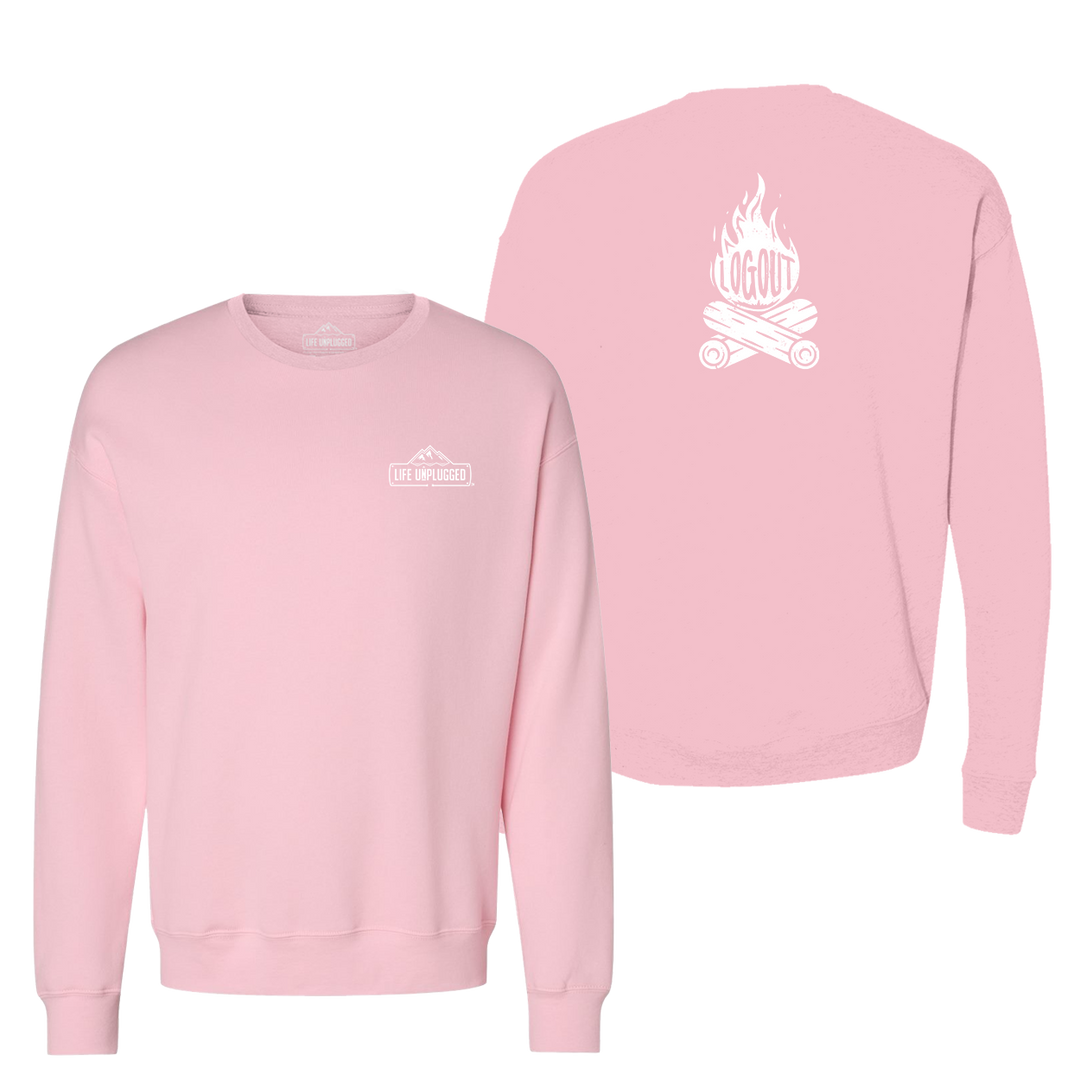 Log Out Campfire Midweight Super Soft Crewneck Sweatshirt