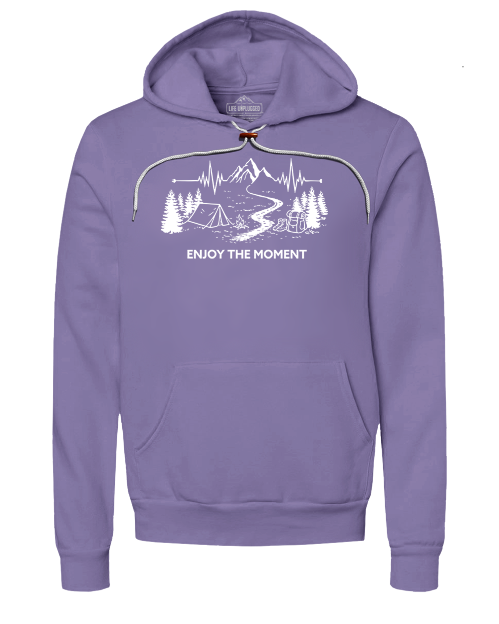 ENJOY THE MOMENT (MOUNTAIN SCENE) Super Soft Hoodie