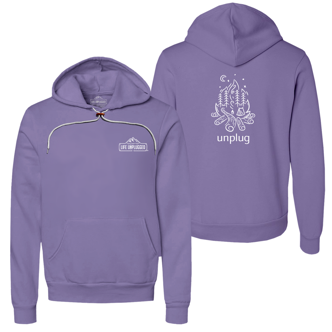 Campfire Camping Scene Super Soft Hoodie