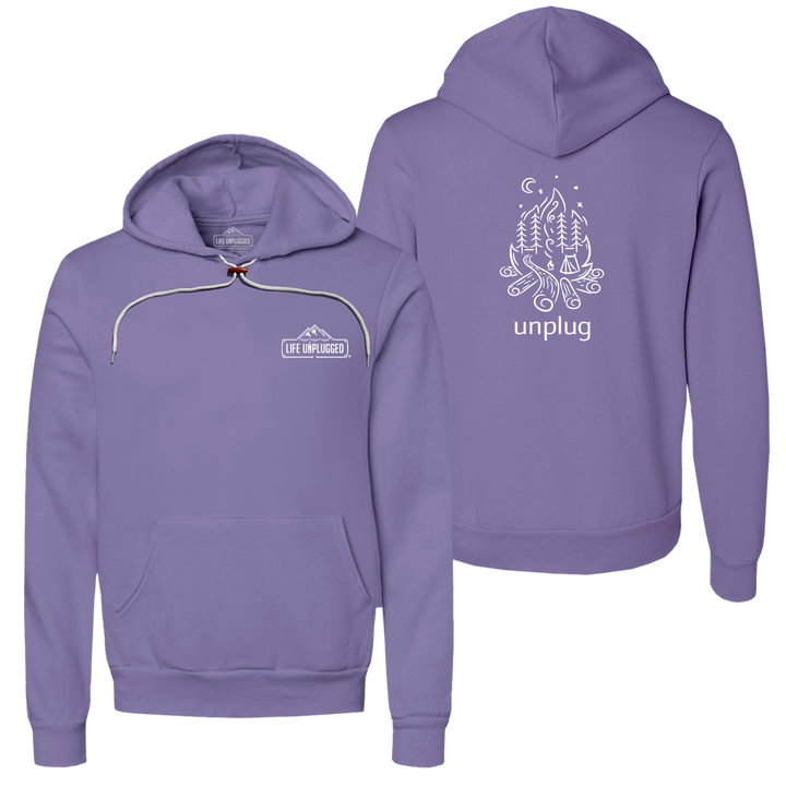 Campfire Camping Scene Super Soft Hoodie