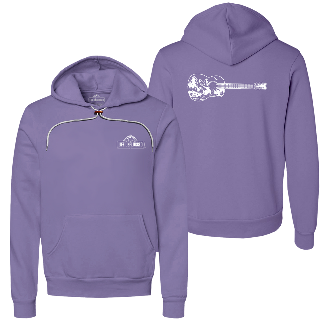 Guitar Mountain Scene Super Soft Hoodie