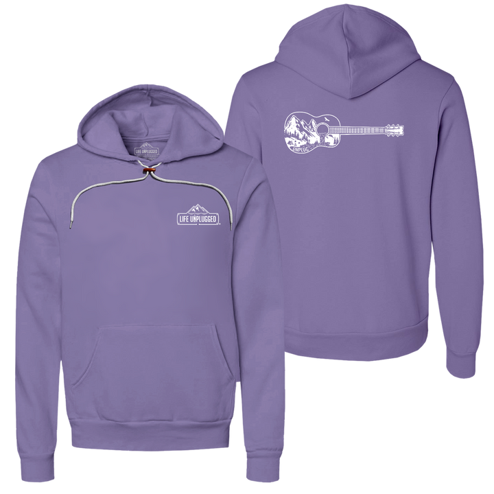 Guitar Mountain Scene Super Soft Hoodie