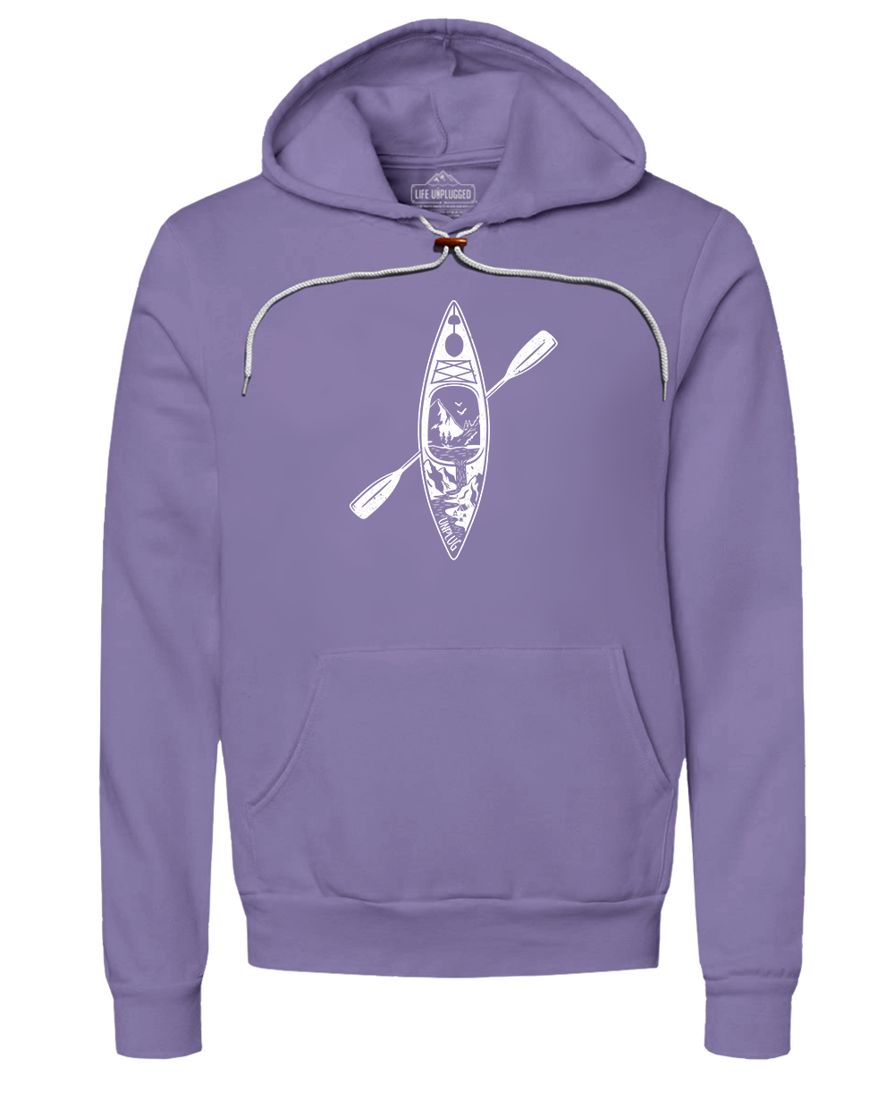 Kayak Mountain Scene Super Soft Hoodie