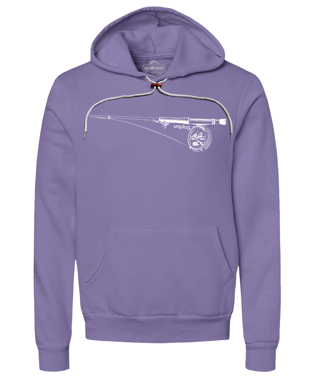 Fly Fishing Mountain Scene Super Soft Hoodie
