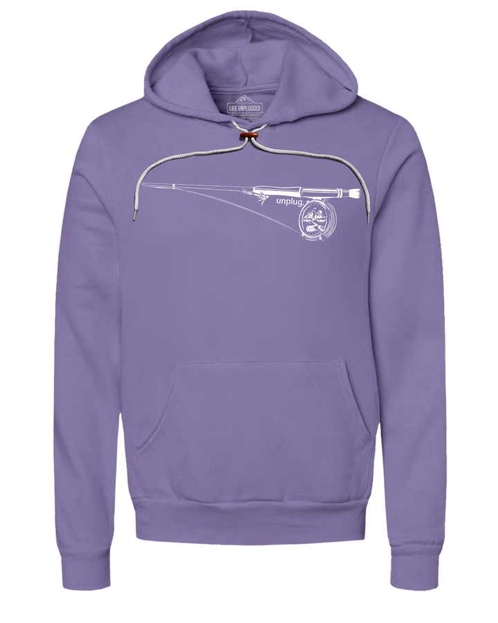 Fly Fishing Mountain Scene Super Soft Hoodie