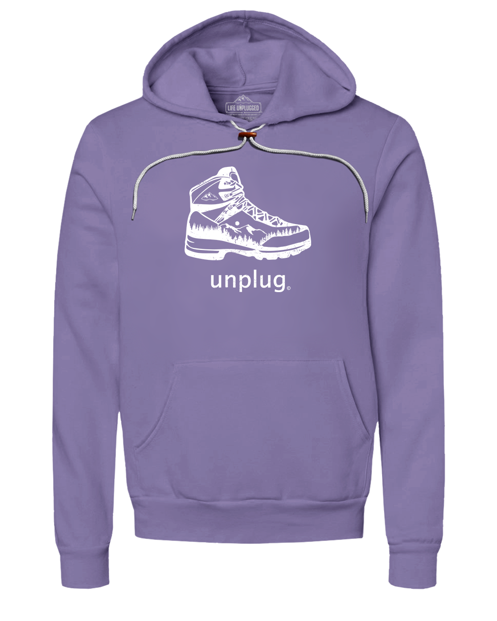 Hiking Boot Mountain Scene Super Soft Hoodie