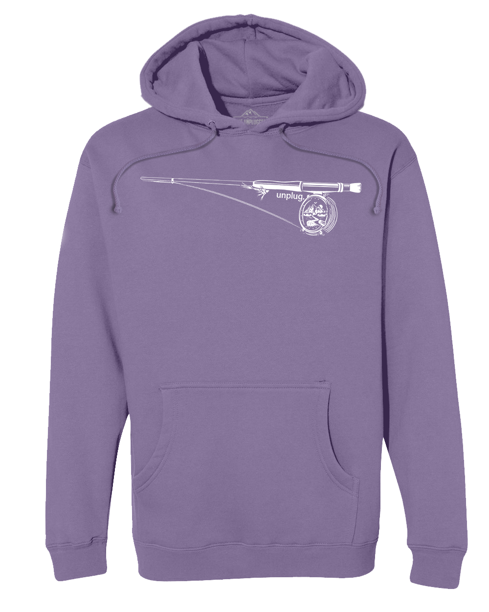 Fly Fishing Mountain Scene Heavyweight Hoodie