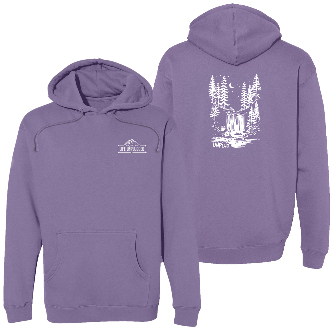 WATERFALL UNDER THE STARS Heavyweight Hoodie