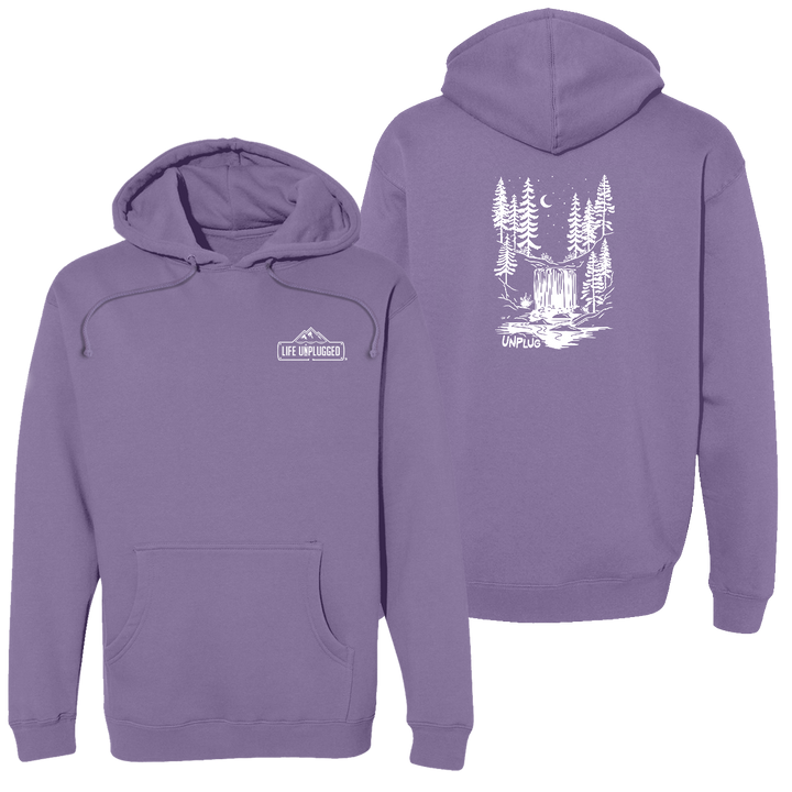 WATERFALL UNDER THE STARS Heavyweight Hoodie