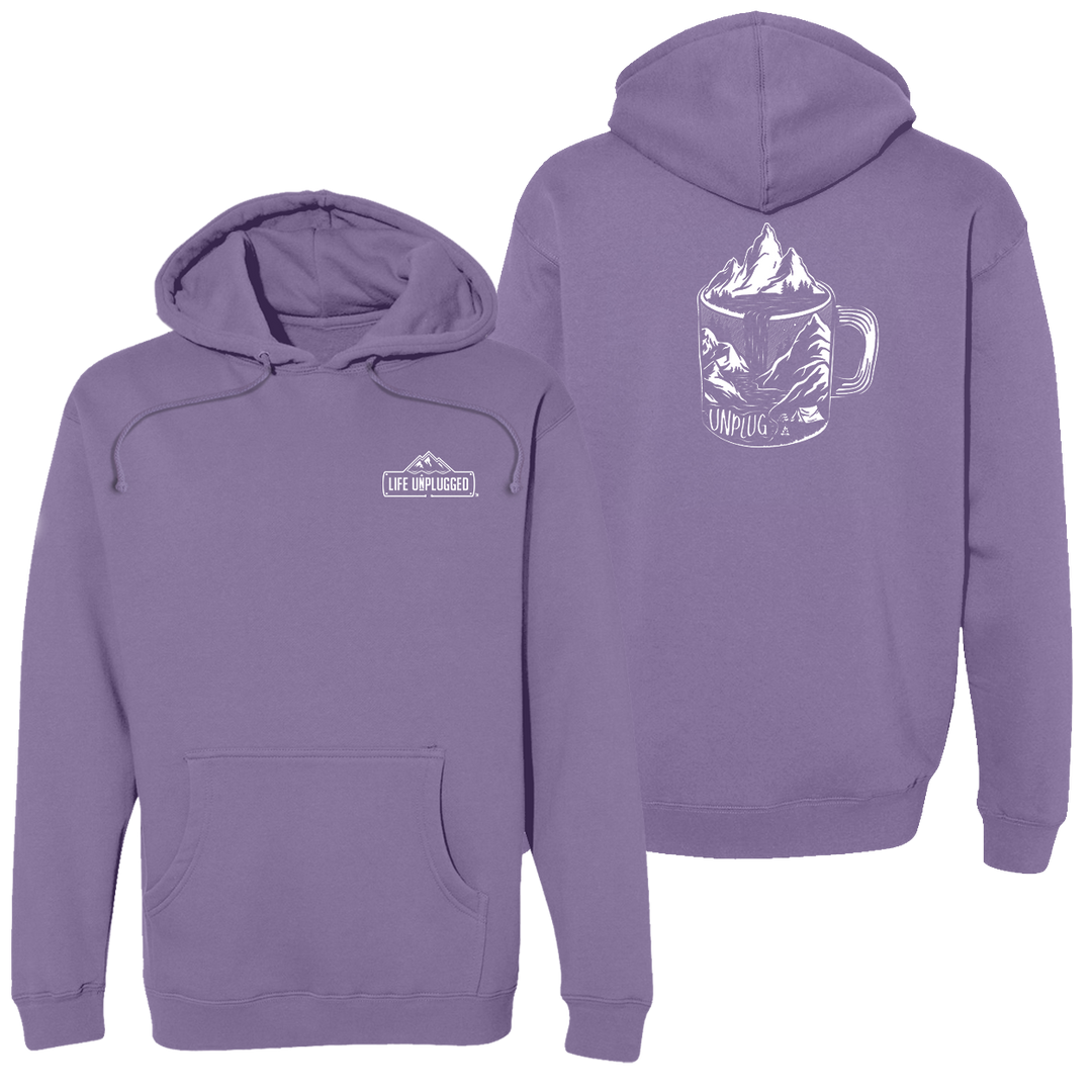 Coffee Mountain Scene Heavyweight Hoodie