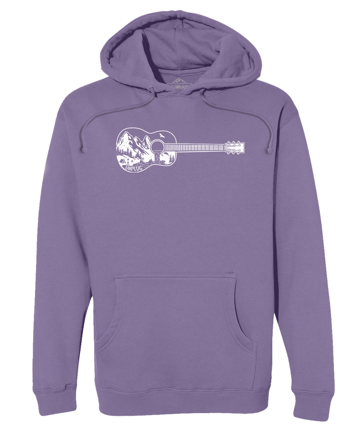 Guitar Mountain Scene Heavyweight Hoodie