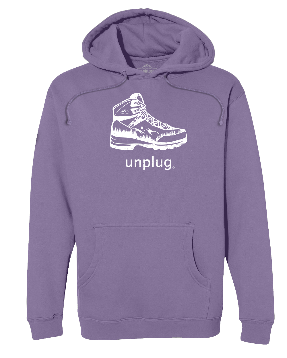 Hiking Boot Mountain Scene Heavyweight Hoodie