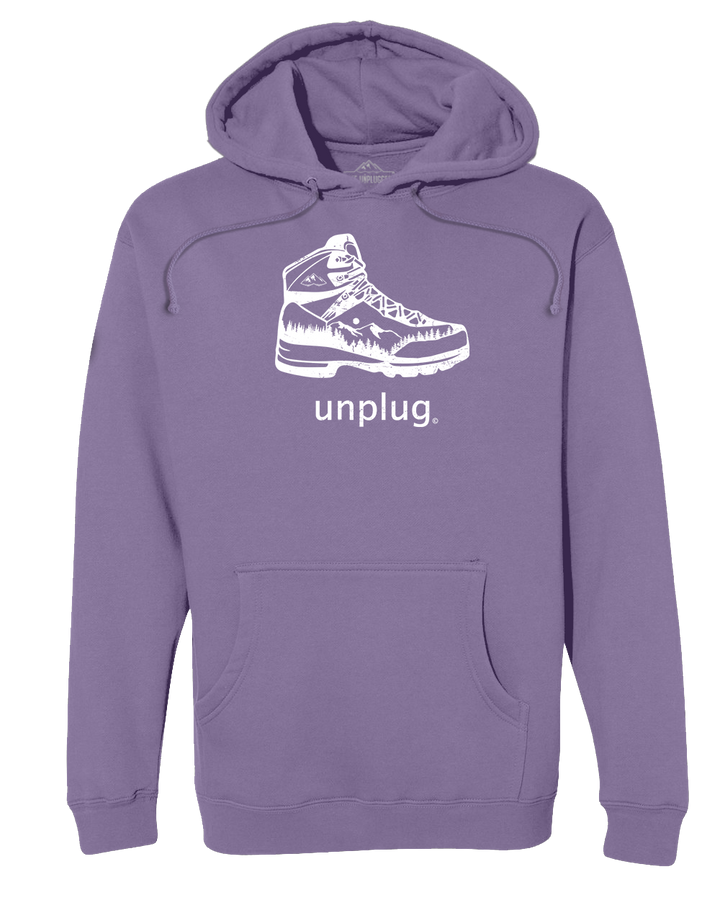 Hiking Boot Mountain Scene Heavyweight Hoodie