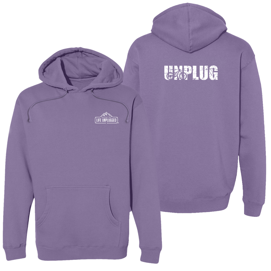 Unplug Mountain Bike Silhouette Heavyweight Hoodie