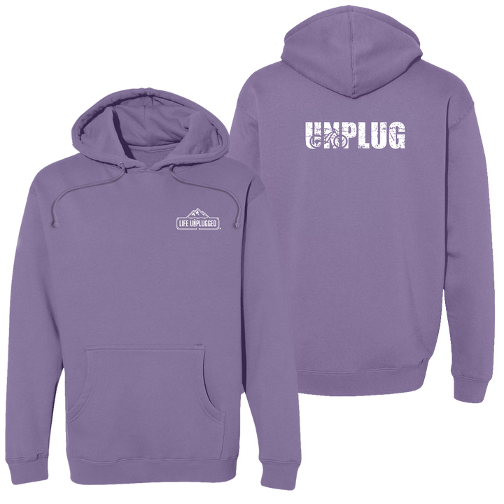 Unplug Mountain Bike Silhouette Heavyweight Hoodie