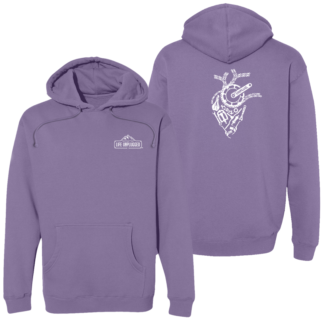Anatomical Heart (bicycle Parts) Heavyweight Hoodie